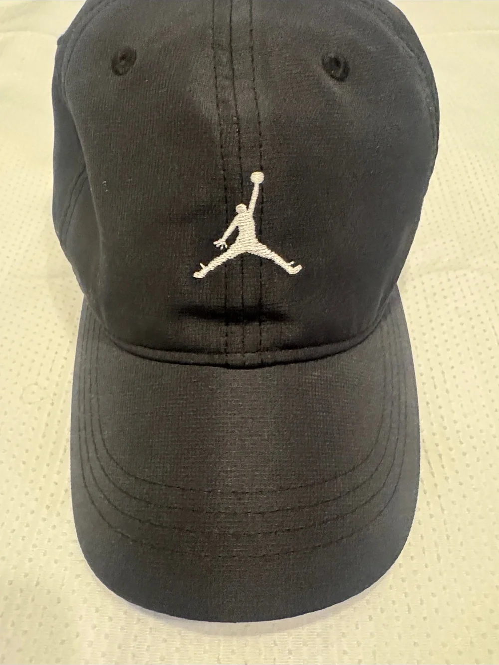 Jordan Black Cap with White Jumpman Emblem